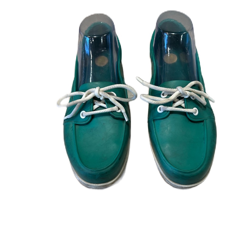 MELISSA Green Brogue PVC Lace Up Oxford Spectator Loafer Shoes Size EU 40/9